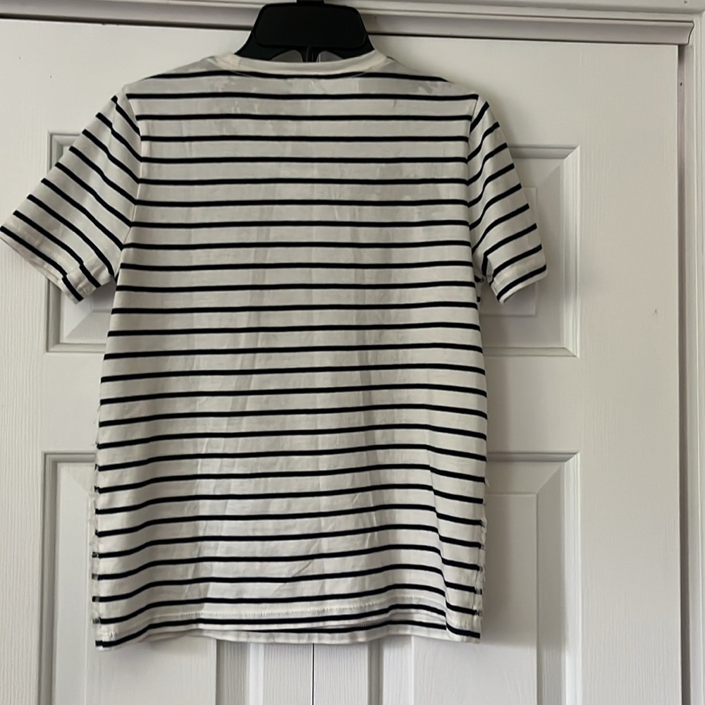 NWT J. Crew Sequin Stripe Tee Navy Blue & White XS - Picture 9 of 9